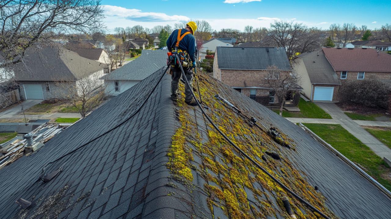 Limpieza de tejados: cómo el desmusgado y tratamiento fungicida protegen tus tejas de tierra cocida